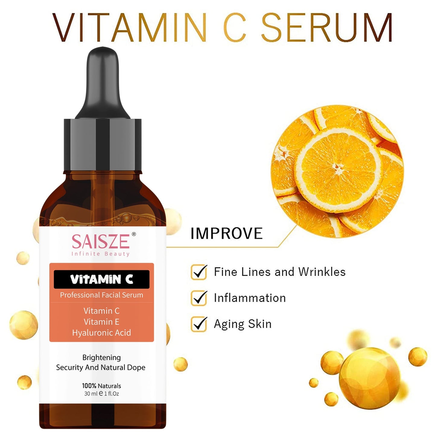 Face Serum Set - 3 Pcs Anti-Aging Vitamin C Serum &amp; Hyalurionic 